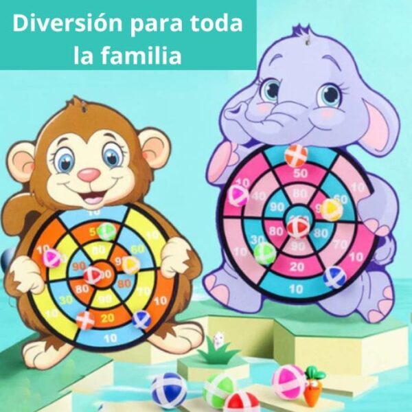 Juegos de dardos magnéticos con diseños de animales y accesorios coloridos - entretenimiento familiar seguro y ameno.